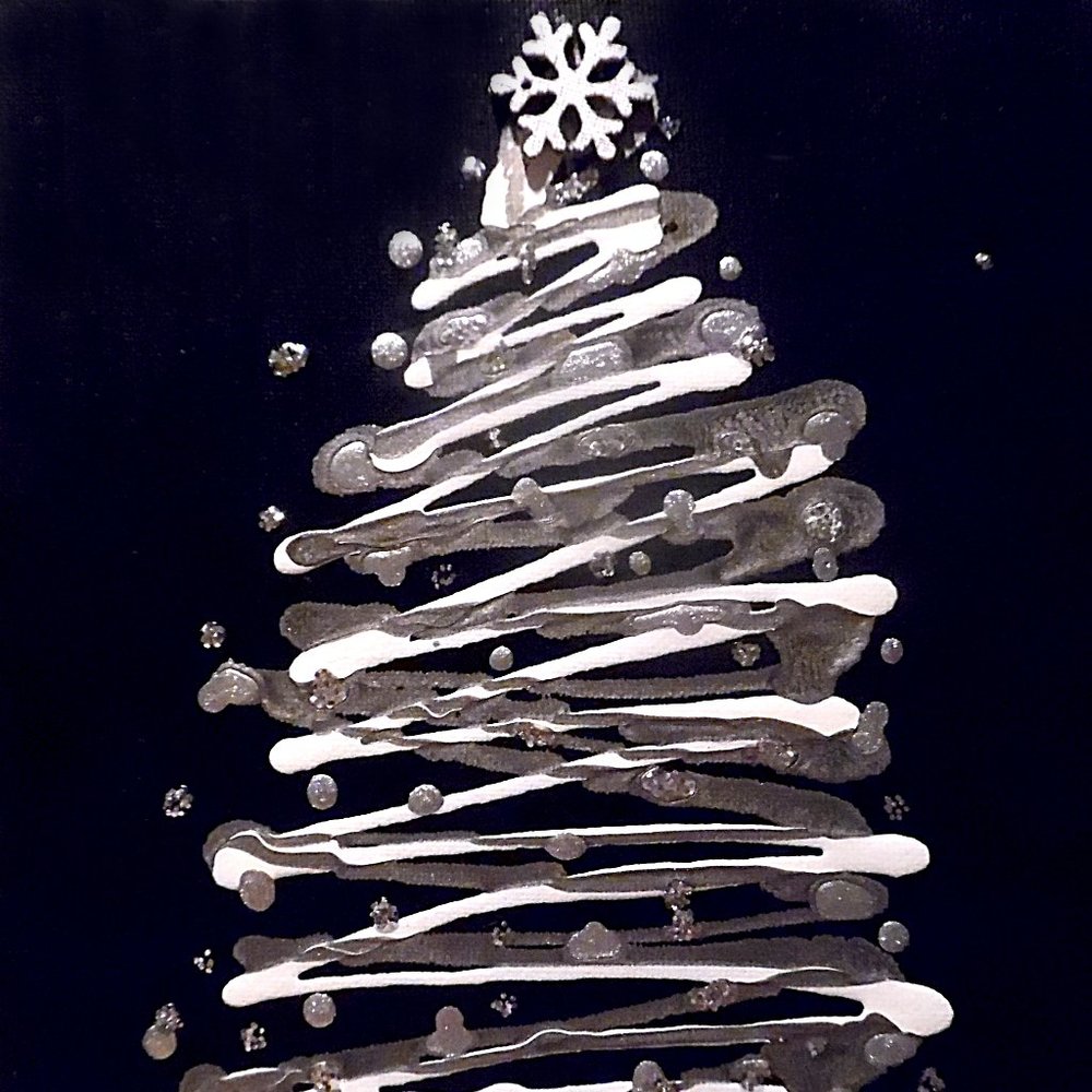 8x10 Original Art "White Christmas"